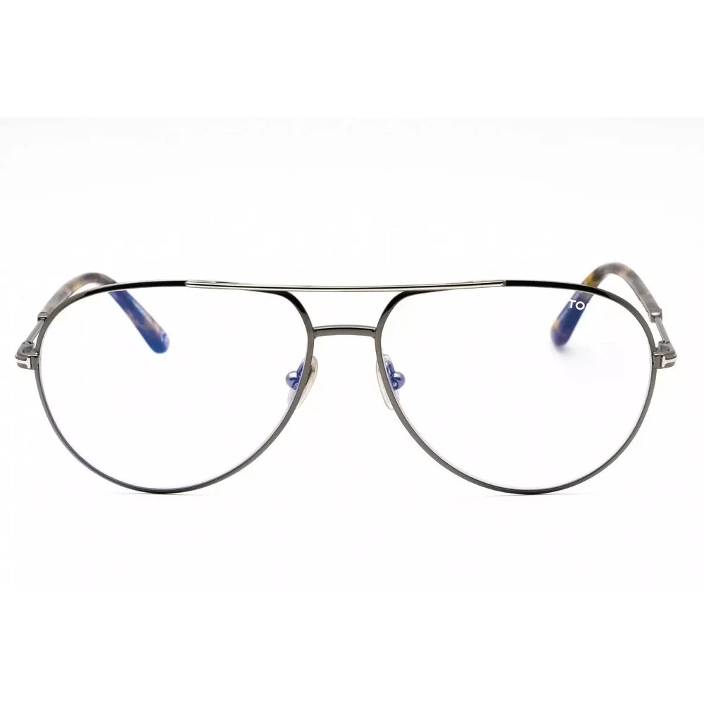 NWT Tom Ford FT5829-B Gunmetal Aviator 57mm Eyeglasses